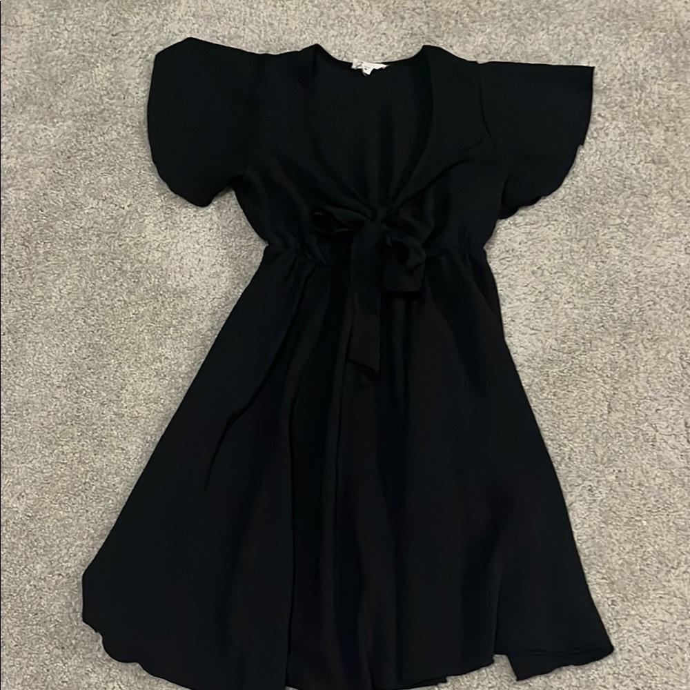 Black Dress with Bow Detail